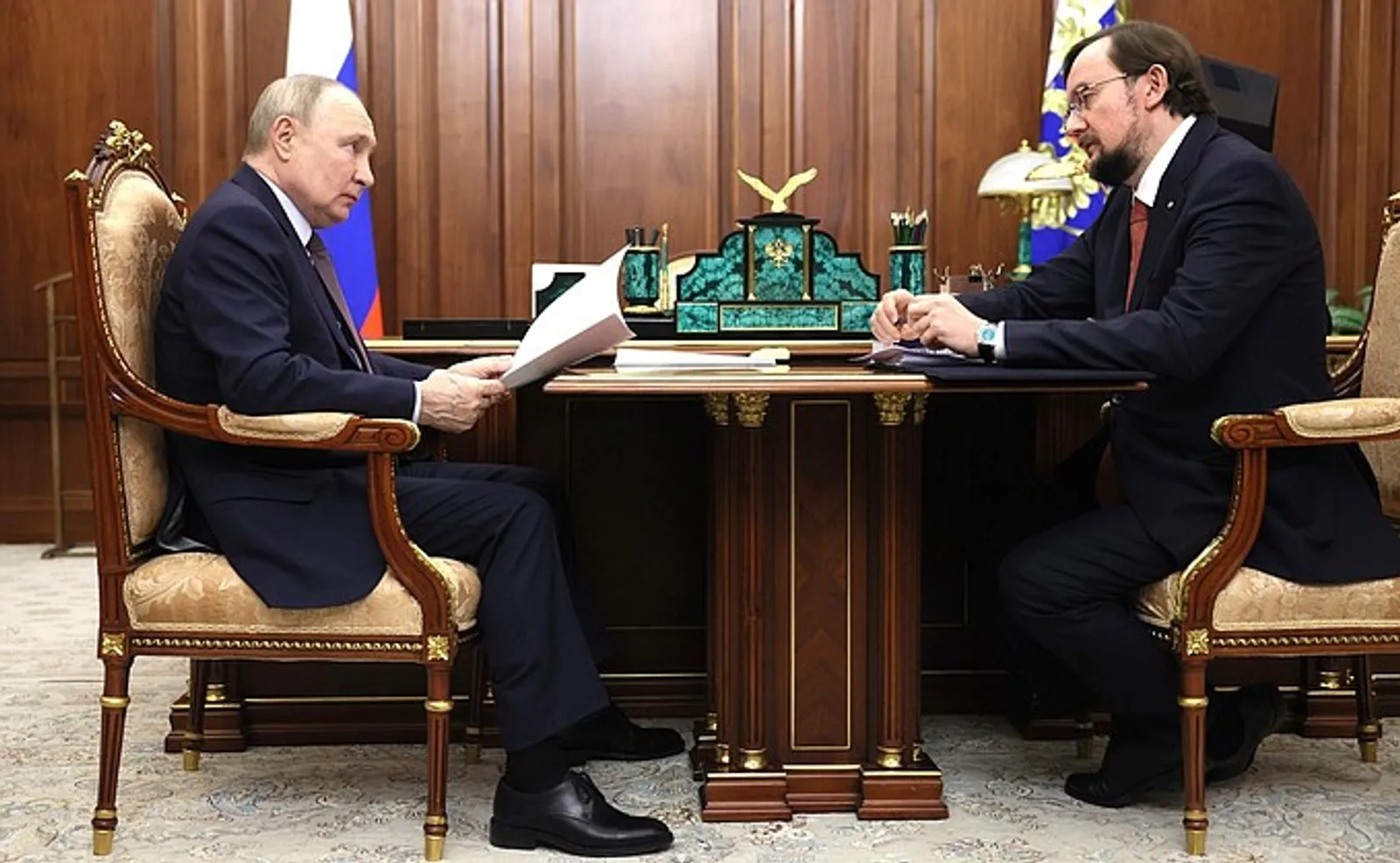 Владимир Путин встретился с главой «Деловой России» Алексеем Репиком